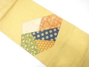 切りばめ　名物裂織り出し　名古屋帯